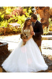 Ball Gown Straps Tulle Appliques Bridal Wedding Dress