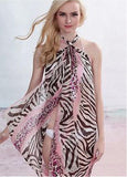 Animal Print Colorful Beach Shawl