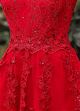 Prom Dresses With Beaded Lace Appliques