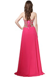Delicate Chiffon Sweetheart Neckline Natural Waistline A-line Prom Dresses With Hot Fix