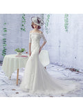 Off-The-Shoulder Appliques Mermaid Wedding Dress