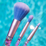 7Pcs Glitter Mermaid Liquid Handle Makeup Brushes Set 