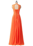Orange Charming Chiffon Sweetheart Neckline A-Line Prom Dresses