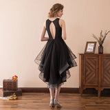 Asymmetrical Back Crystal Homecoming Dresses