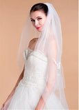Beautiful Tulle Wedding Veil With Lace Appliques & Pearls