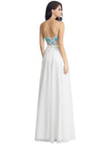 Alluring Chiffon Sweetheart Neckline A-line Prom Dresses With Lace Appliques