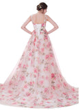 Prom Dresses With Lace Appliques & Beadings