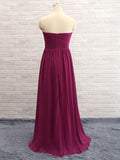 A-line Princess Sweetheart Simple Sleeveless Open-back Prom Dress