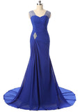 Green Mermaid Evening Dresses With Beadings