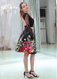Lace & Floral Cloth Bateau Neckline Illusion Long Sleeves A-line Two -piece Homecoming Dresses With Beadings