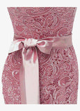 Lace Jewel Neckline Pink Mermaid Evening Dress