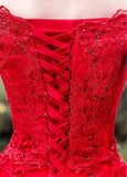Prom Dresses With Beaded Lace Appliques