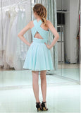 Sweet Chiffon V-neck Neckline Short Length A-line Homecoming Dresses