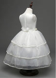Popular Organza Jewel Neckline Ball Gown Flower Girl Dresses With Beads