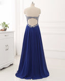 Sexy Off the Shoulder Sweetheart Beading Sequins Prom Dress A- Line Chiffon Evening Gown