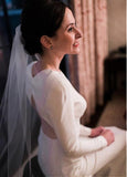Cut-out Back Mermaid Four Way Spandex Jewel  Wedding Dress