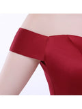Sheath Off-the-Shoulder Pick-Ups Asymmetry Evening Dress