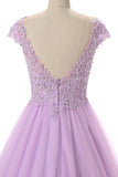 V Neck Beading Appliques Prom Dresses Long 2017 Quinceanera Gowns Cap Sleeves for Sweet 16