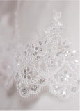 Gorgeoust Tulle Wedding Veil With Sequins Lace & Comb