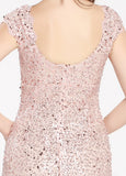 Elegant Sequins Scoop Neckline Sheath Formal Dress