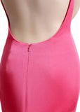 Wonderful Silk Satin Bateau Neckline Exposed Back Floor-length Mermaid Evening Dresses