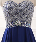 Sexy Off the Shoulder Sweetheart Beading Sequins Prom Dress A- Line Chiffon Evening Gown