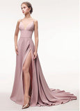 htb1qgacxywil1jjszfsq6axffxa2.jpgPink Spaghetti Straps Satin A-line Evening Dress