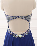 Sexy Off the Shoulder Sweetheart Beading Sequins Prom Dress A- Line Chiffon Evening Gown