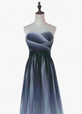 Chiffon Sweetheart Long Pleats Evening Dress