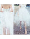Tiered Tulle Short Tea Length Straps Tutu Wedding Dress