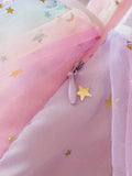 Rainbow Sequin Flutter Trim Tutu Dress Princess Dress