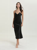 Gentle Flair Satin Slip Dress