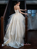 Lace Up Satin Ruffles Sweetheart Tulle Wedding Dress