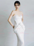 Lace Trumpet Mermaid Sweetheart Flower Wedding Dress