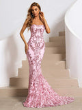 Exquisite Embroidery Nude Sequin Prom Dress