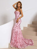 Exquisite Embroidery Nude Sequin Prom Dress