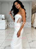Sheath Column Sheer Sweetheart wedding Dress With Pockets