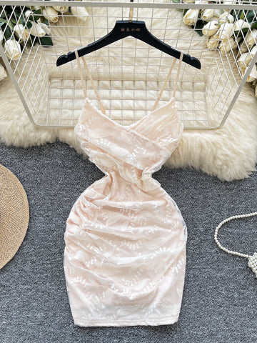 Lace Short Mini Pink Summer Dress