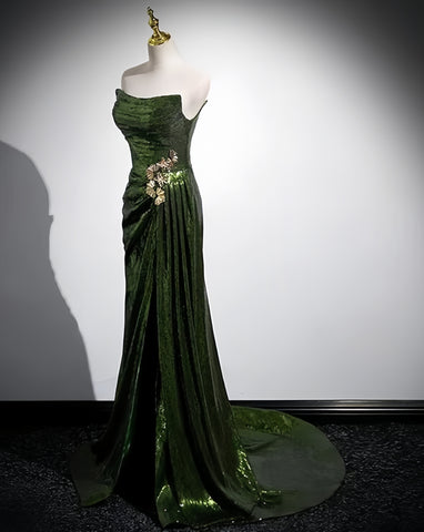 Olive Green Trumpet Mermaid Sequin Prom Dress US12 / Black Olive Green Trumpet Mermaid Sequin Prom Dress US12 / Black