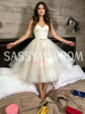 White Sweetheart A Line Tulle Homecoming Dress