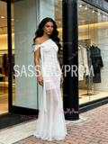 Off The Shoulder Mermaid Tulle Ruched Prom Dress