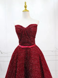 Sweetheart Short Burgundy A Line Homecoming Dress