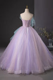 Tulle Ombre Sequin Lilac & Blue A Line Prom Dress