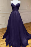 Draped Bodice A-Line Yellow Tulle Prom Dress