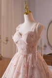 Pink Tulle Short Butterflty Spaghetti Strap Homecoming Dress