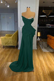 Satin Draped Ruffled Sweeping Train Orange Prom Dress