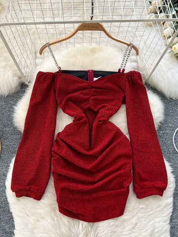 Red Velvet Mini Party Dress