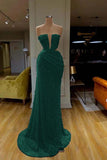 Cut Out Silver Sequin Strapless Trumpet Mermaid Prom Dress