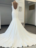 Spandex Straps Sweep Train Trumpet Mermaid Wedding Dress