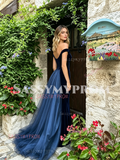 Royal Blue Velvet Off The Shouler Trumpet Mermaid Prom Dress